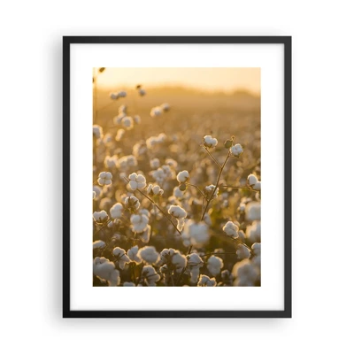 Poster in einem schwarzem Rahmen - Fluffiges Feld - 40x50 cm