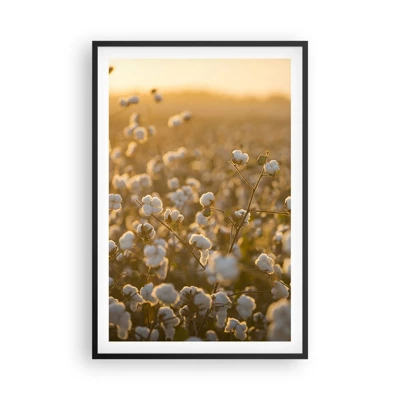 Poster in einem schwarzem Rahmen - Fluffiges Feld - 61x91 cm