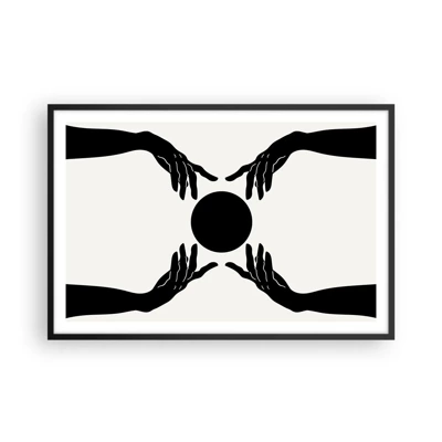 Poster in einem schwarzem Rahmen - Geheimes Zeichen - 91x61 cm