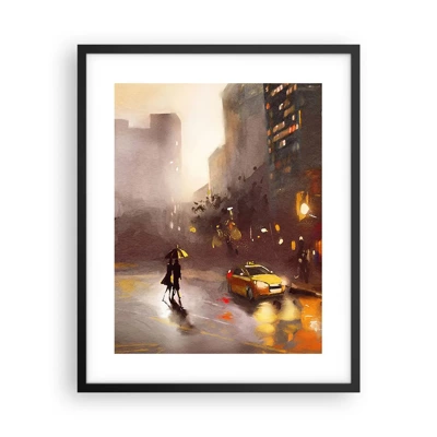 Poster in einem schwarzem Rahmen - Im Licht von New York - 40x50 cm