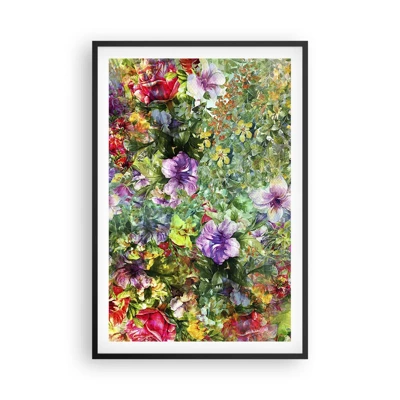 Poster in einem schwarzem Rahmen - In Blumen für das Verderben - 61x91 cm