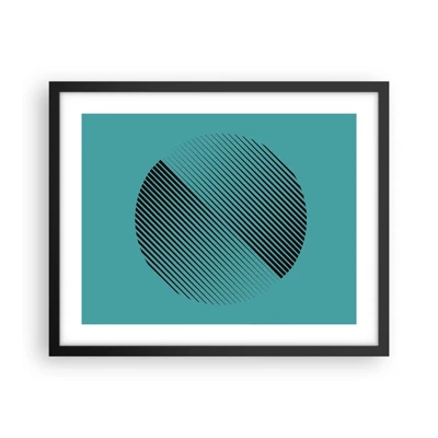 Poster in einem schwarzem Rahmen - Kreis – eine geometrische Variante - 50x40 cm