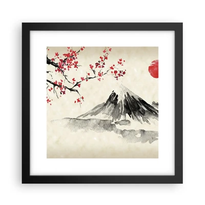 Poster in einem schwarzem Rahmen - Liebe Japan - 30x30 cm