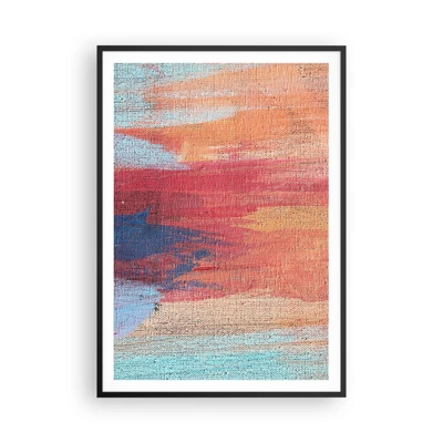 Poster in einem schwarzem Rahmen - Renne den Regenbogen hinunter - 70x100 cm