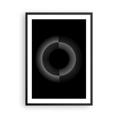 Poster in einem schwarzem Rahmen - Schwarze Sonne - 50x70 cm