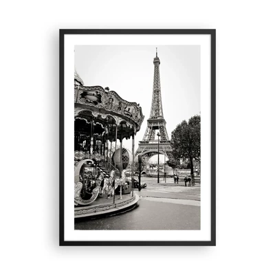 Poster in einem schwarzem Rahmen - So lustig ist es nur in Paris - 50x70 cm