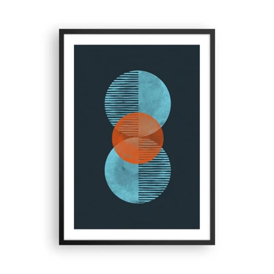 Poster in einem schwarzem Rahmen - Symmetrische Komposition - 50x70 cm