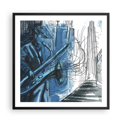 Poster in einem schwarzem Rahmen - Urbane Rhapsodie - 60x60 cm