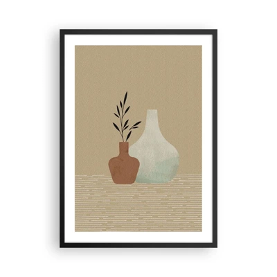 Poster in einem schwarzem Rahmen - Vase und ihre Idee - 50x70 cm