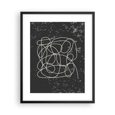 Poster in einem schwarzem Rahmen - Wandernde, umherschweifende Gedanken - 40x50 cm
