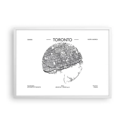 Poster in einem weißen Rahmen - Anatomie von Toronto - 70x50 cm