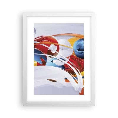 Poster in einem weißen Rahmen - Der Tanz der Elemente - 30x40 cm