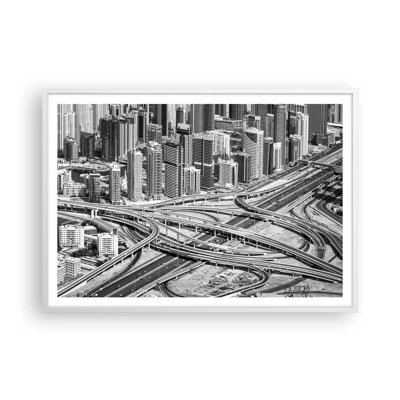 Poster in einem weißen Rahmen - Dubai - die unmögliche Stadt - 100x70 cm