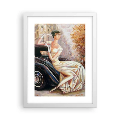 Poster in einem weißen Rahmen - Eleganz im Retro-Stil - 30x40 cm