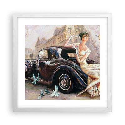 Poster in einem weißen Rahmen - Eleganz im Retro-Stil - 40x40 cm