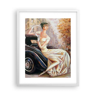 Poster in einem weißen Rahmen - Eleganz im Retro-Stil - 40x50 cm