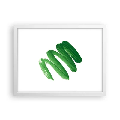 Poster in einem weißen Rahmen - Grüner Witz - 40x30 cm
