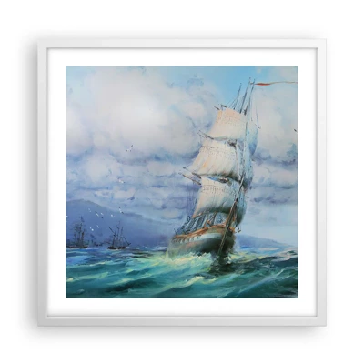 Poster in einem weißen Rahmen - Guter Wind - 50x50 cm