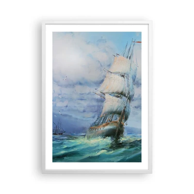 Poster in einem weißen Rahmen - Guter Wind - 50x70 cm