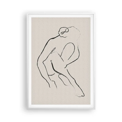 Poster in einem weißen Rahmen - Intime Skizze - 70x100 cm