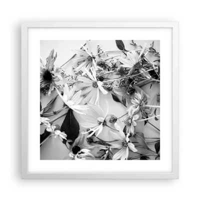 Poster in einem weißen Rahmen - Kein Blumenstrauß - 40x40 cm