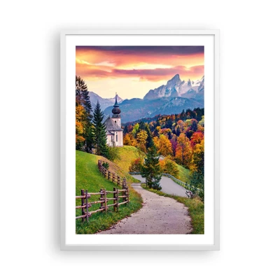 Poster in einem weißen Rahmen - Landschaftsartige Malerei - 50x70 cm