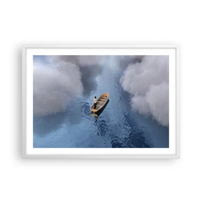 Poster in einem weißen Rahmen - Leben – Reise – unbekannt - 70x50 cm
