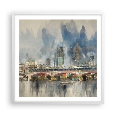 Poster in einem weißen Rahmen - London in seiner ganzen Pracht - 60x60 cm