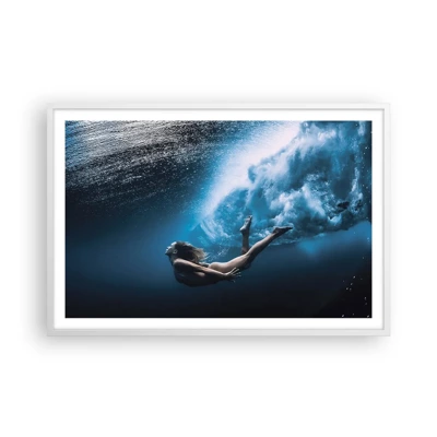 Poster in einem weißen Rahmen - Moderne Meerjungfrau - 91x61 cm