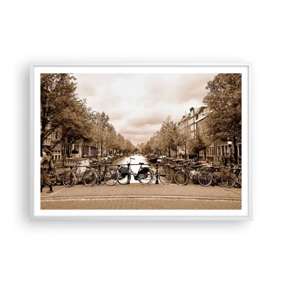 Poster in einem weißen Rahmen - Niederländische Atmosphäre - 100x70 cm