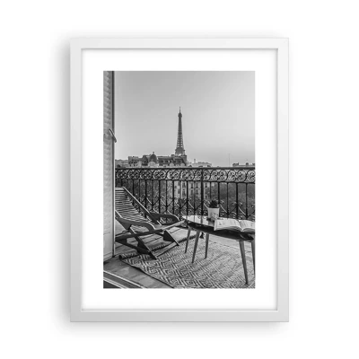 Poster in einem weißen Rahmen - Pariser Nachmittag - 30x40 cm