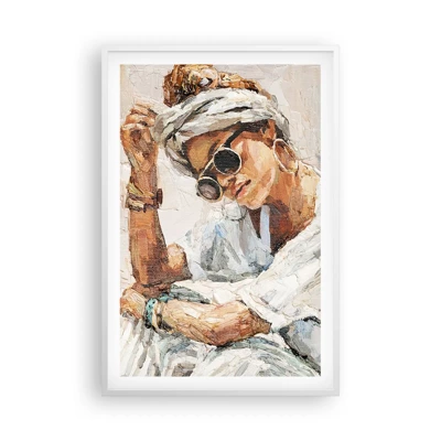 Poster in einem weißen Rahmen - Porträt in voller Sonne - 61x91 cm