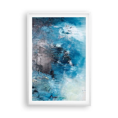 Poster in einem weißen Rahmen - Rhapsodie in Blau - 61x91 cm