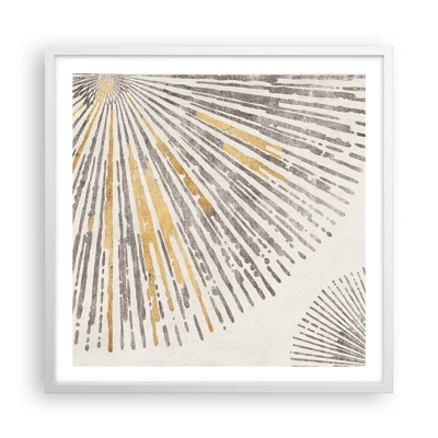 Poster in einem weißen Rahmen - Schönheit des Strahls - 60x60 cm
