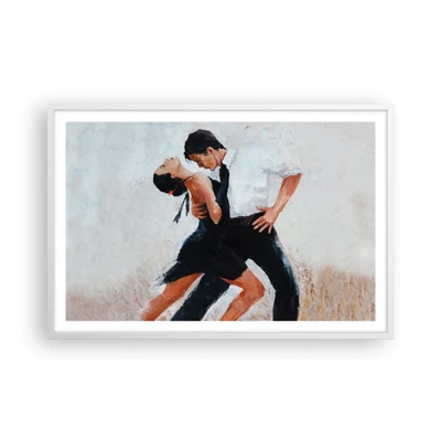 Poster in einem weißen Rahmen - Tango meiner Träume und Träume - 91x61 cm