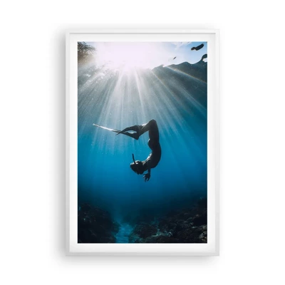 Poster in einem weißen Rahmen - Tanz unter Wasser - 61x91 cm