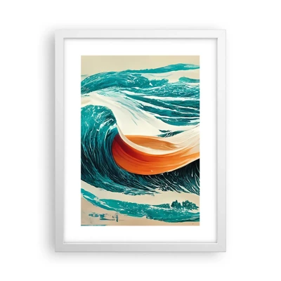 Poster in einem weißen Rahmen - Traum eines Surfers - 30x40 cm