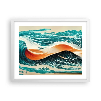 Poster in einem weißen Rahmen - Traum eines Surfers - 50x40 cm