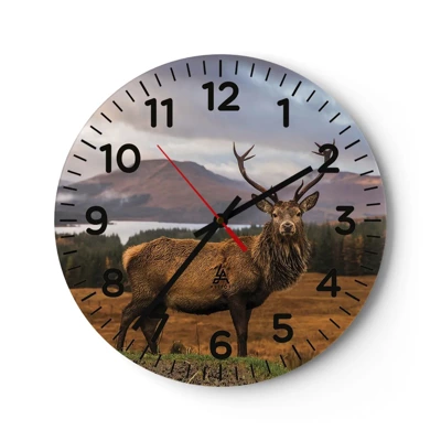 Wanduhr - Glasuhr - Die Majestät der Natur - 40x40 cm