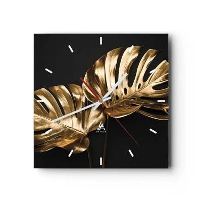 Wanduhr - Glasuhr - Die Schätze der Natur - 30x30 cm