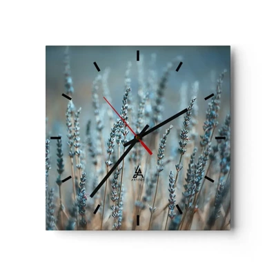 Wanduhr - Glasuhr - Duftendes Kornfeld - 40x40 cm