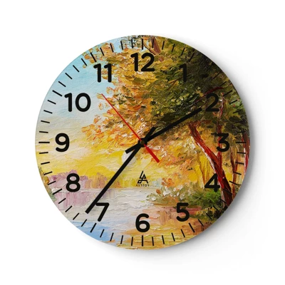 Wanduhr - Glasuhr - Et in Arcadia ego - 40x40 cm