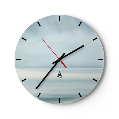 Wanduhr - Glasuhr - Frieden bis zum Horizont - 30x30 cm