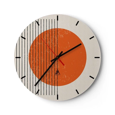 Wanduhr - Glasuhr - Immer die Sonne - 40x40 cm