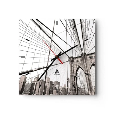 Wanduhr - Glasuhr - New Yorker Kathedrale - 30x30 cm
