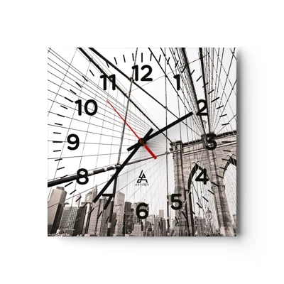 Wanduhr - Glasuhr - New Yorker Kathedrale - 40x40 cm