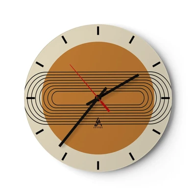 Wanduhr - Glasuhr - Perfekter Plan - 30x30 cm