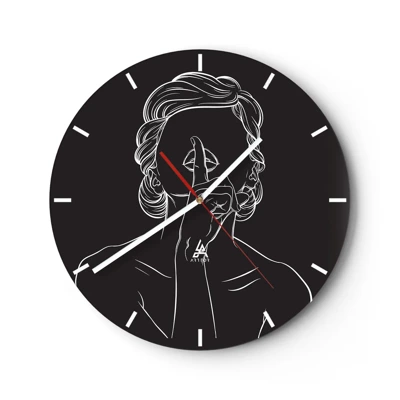 Wanduhr - Glasuhr - Schönheit erblüht in der Stille - 30x30 cm