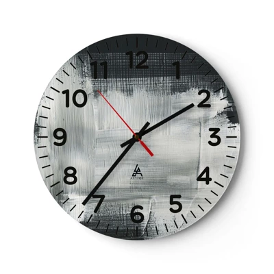 Wanduhr - Glasuhr - Vertikal und horizontal gewebt - 40x40 cm