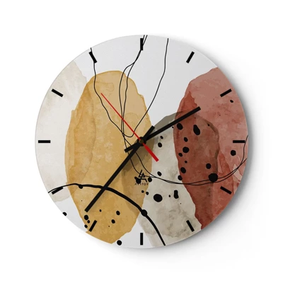 Wanduhr - Glasuhr - Wie leichte, transparente Luft - 30x30 cm